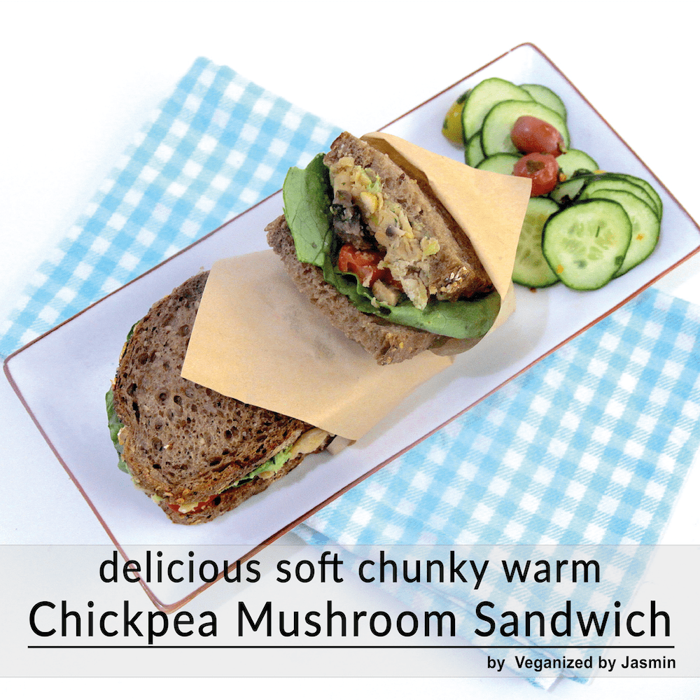 Chickpea mushroom sandwich