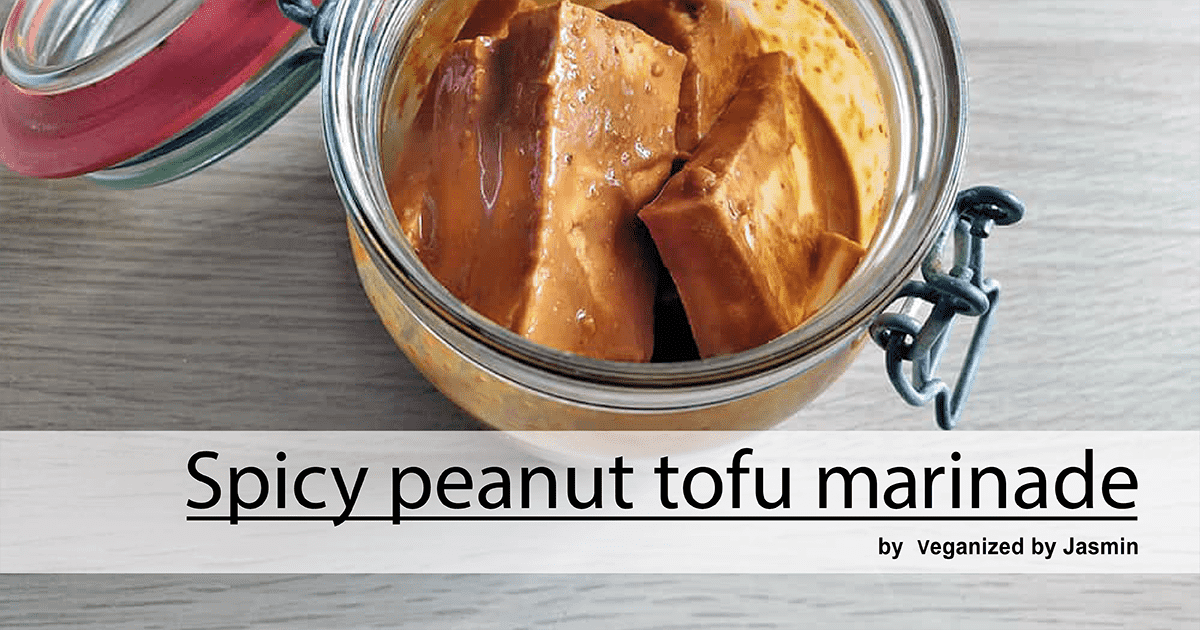 Spicy peanut tofu marinade